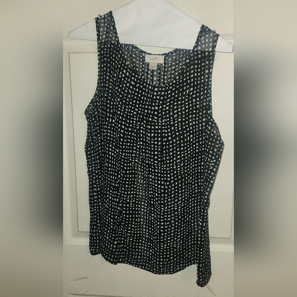 Loft black and white tank